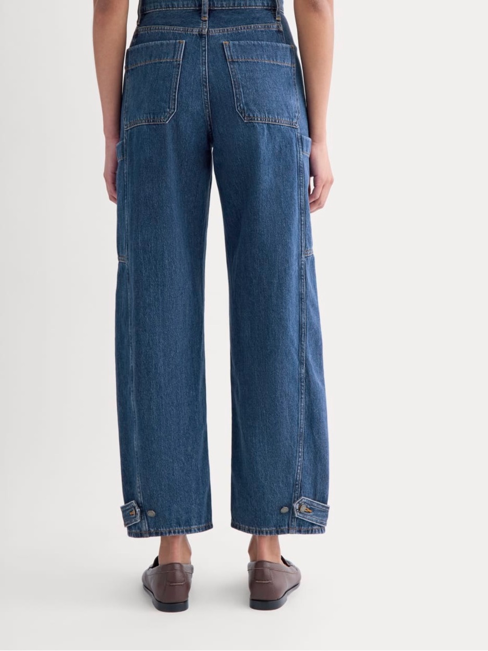 Everlane The Way-High Utility Jean Blue Size 31R Barrel Cargo NWOT - Picture 6 of 16